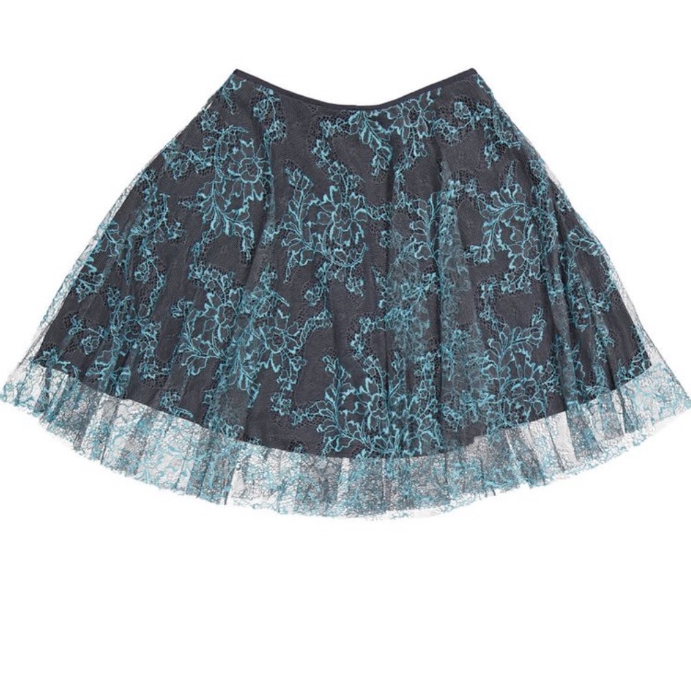 BURBERRY, Girls Pleated Lace Skirt, Size 10Y
